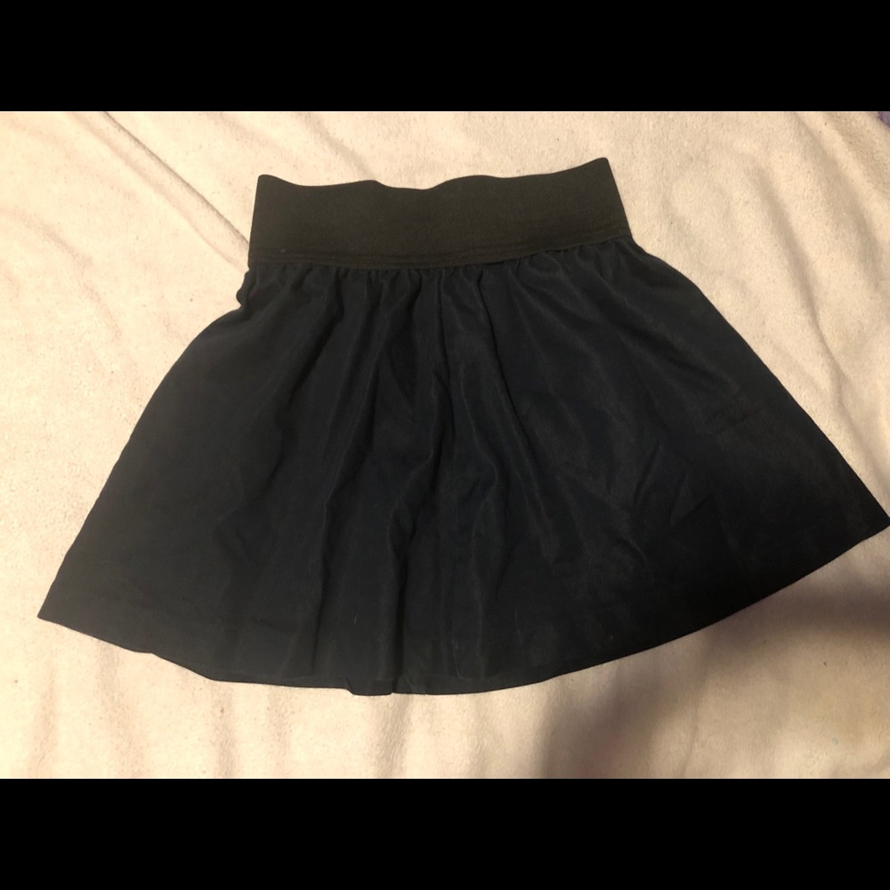 *6 for $10!* Navy Blue Mock Denim Skater Skirt